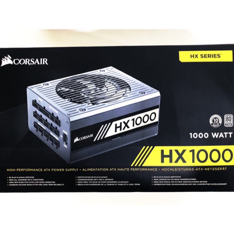 CORSAIR 海盜船 HX1000 白金 電源供應器