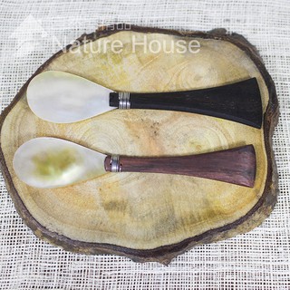 【自然屋精品】甜點湯匙 原木湯匙 貝殼湯匙 木湯匙 奶油匙 優格匙 勺子 木頭湯匙 小湯匙 小匙 貝殼勺 咖啡廳 湯匙