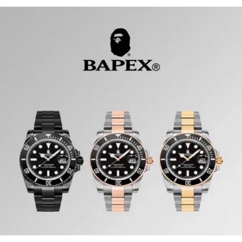 BAPEX TYPE1 BAPEX® BLACK / GOLD＆SILVER 手錶新款 鋼錶 機械錶 猿人頭APE