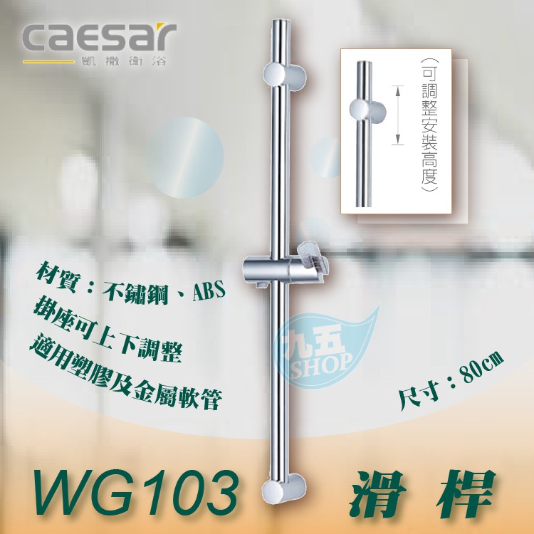 『九五居家』Caesar凱撒衛浴 WG103 滑桿《升降滑桿 可調整安裝高度》