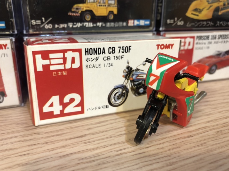 Tomica 日本製no 42 Honda Cb 750f 摩托車紅標絕版全新 蝦皮購物