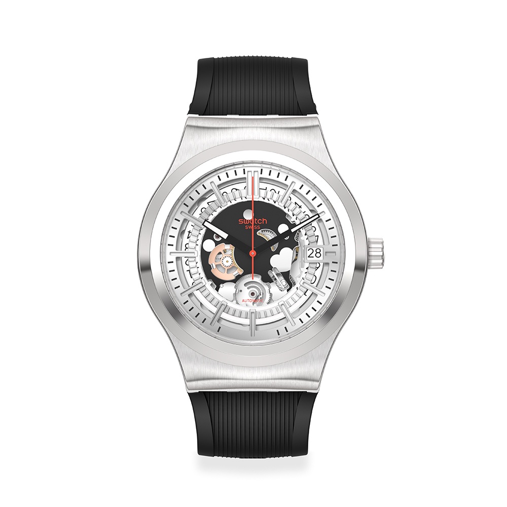【SWATCH】金屬Sistem51機械錶 THROUGH AGAIN42mm 瑞士錶 手錶 YIS431 接單進貨