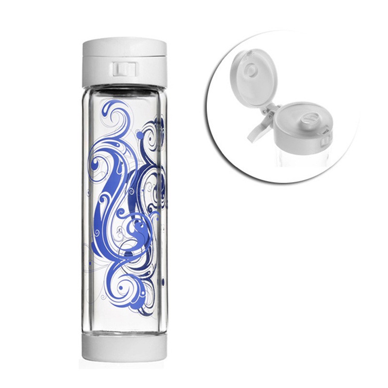 Glasstic 安全防護玻璃水瓶 TRIBAL彩繪款 470ml (三色可選) 加送濾茶隔