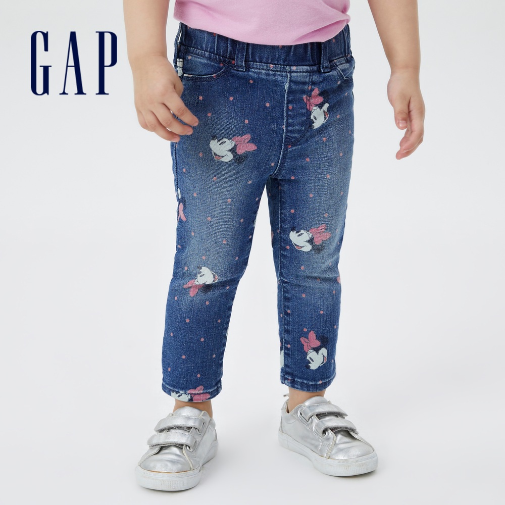 Gap 女幼童裝 Gap x Disney迪士尼聯名 米妮鬆緊棉褲-米妮圖案(832897)