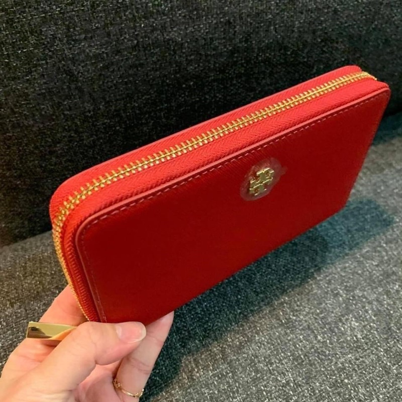 在台現貨🧡3650 TORY BURCH 防刮牛皮Emerson拉鍊長夾 TB長夾