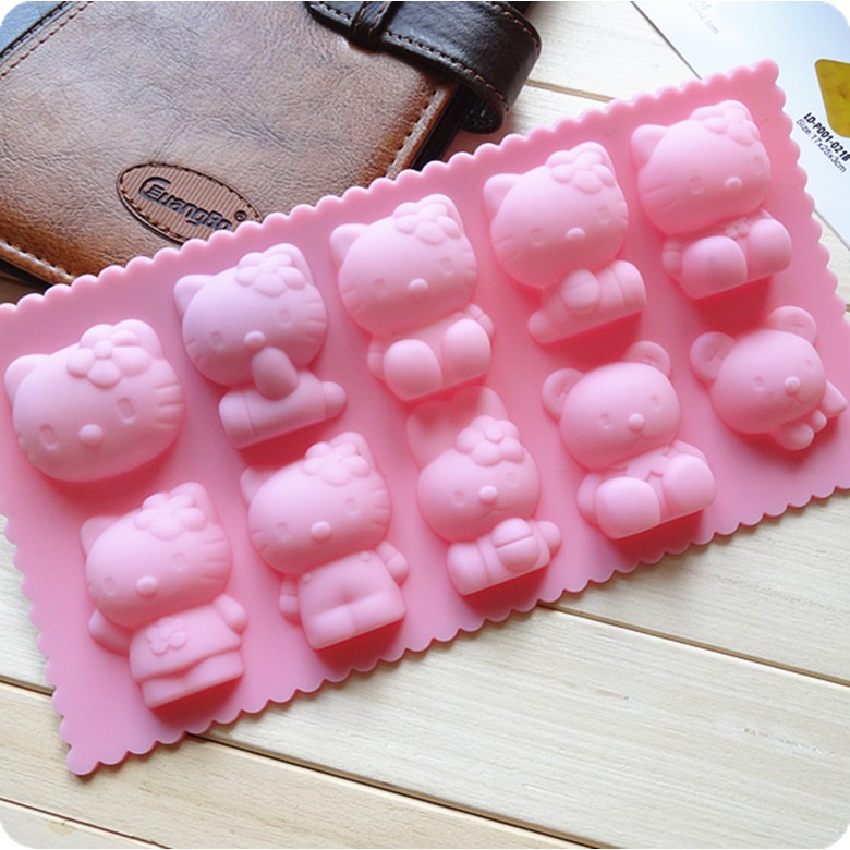 矽膠- 10連KT手工皂模 布丁模 果凍模 巧克力模 黏土手工藝材料