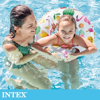 【INTEX】熱帶風游泳圈直徑51cm(圖案隨機) 適用：3~6歲 15130091(59230)