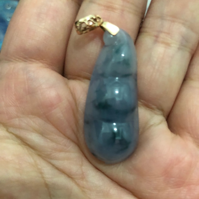 天然緬甸玉濃紫飄花豆子 蝦皮購物