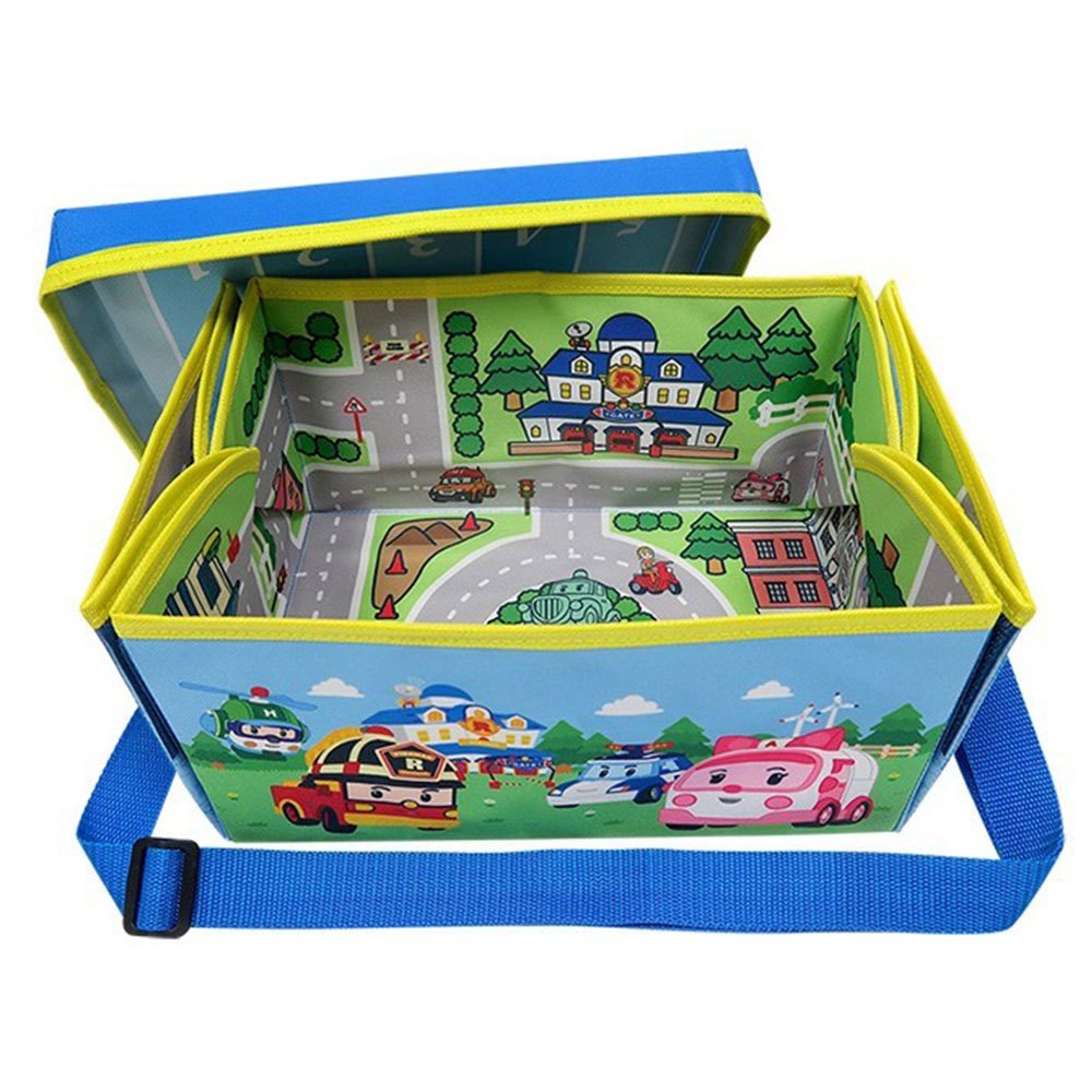 【玩具倉庫】POLI 波力 兩用變身遊戲盒 百變遊戲盒 （收納盒）地圖 遊戲墊 收納箱 玩具 整理盒 兒童 座椅 地墊