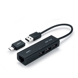 RASTO RH6 USB轉 RJ45網路孔+3孔 USB集線器(贈Type C接頭)