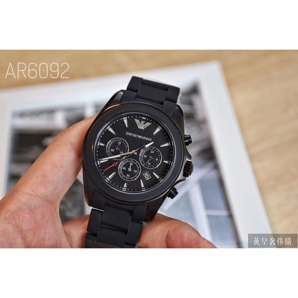 Armani阿瑪尼手錶男商務時尚正品三眼鋼帶休閑男錶AR6092 | 蝦皮購物