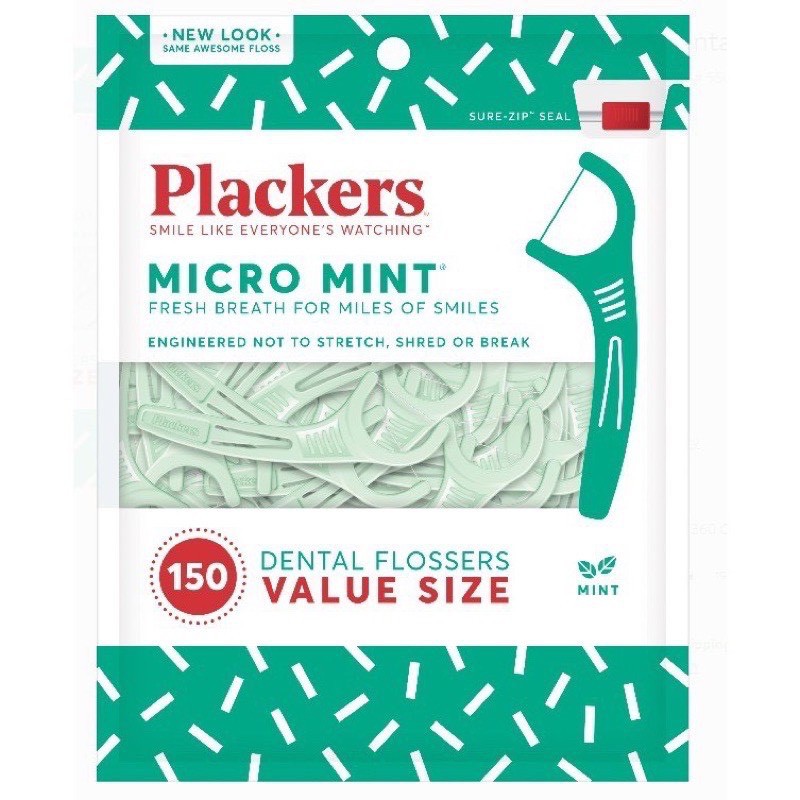 Snow King 普雷克 Plackers Micro Mint 150ct 薄荷牙線棒150入