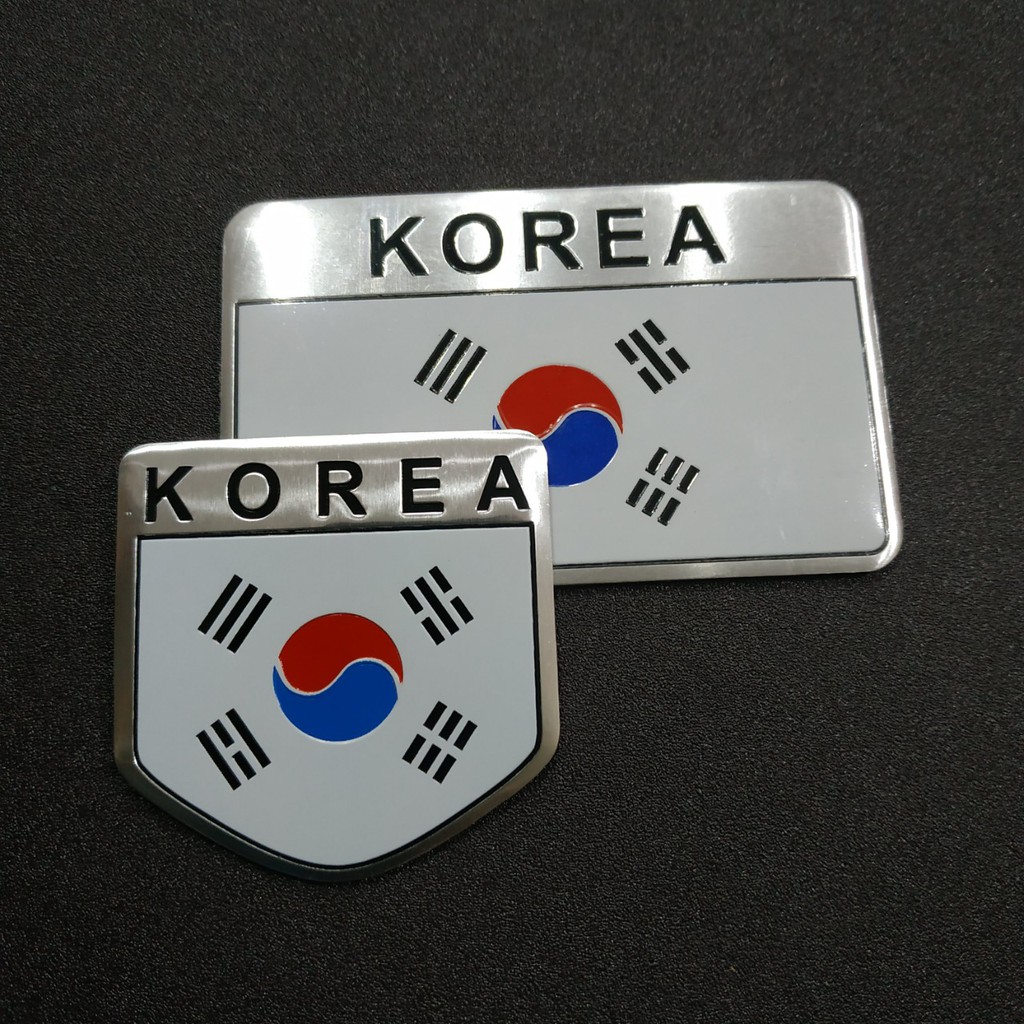 鋁製郵票汽車貼紙韓國國旗 - 韓國