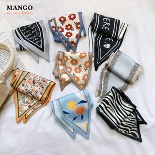 『Mango』復古髮帶 小長條法式絲巾頭帶 綁頭髮綁帶 甜美髮飾 新款領巾 蝴蝶結髮圈 R152