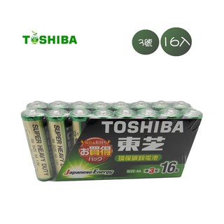 TOSHIBA東芝 環保碳鋅電池3.4號16入