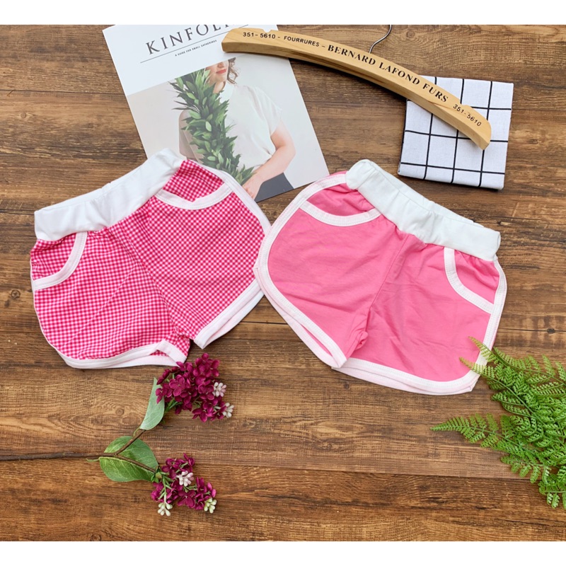 8‘台灣製女童超可愛的粉色棉質小短褲