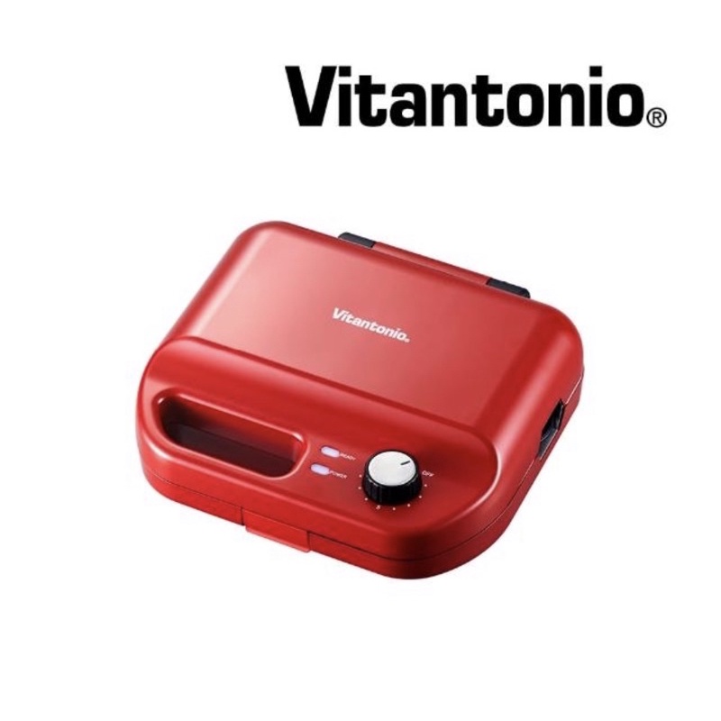 【Vitantonio】小V多功能計時鬆餅機(熱情紅 VWH-50B-R)