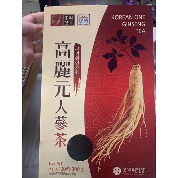 韓國 Oneinsam 高麗元人蔘顆粒茶 /盒 只開封