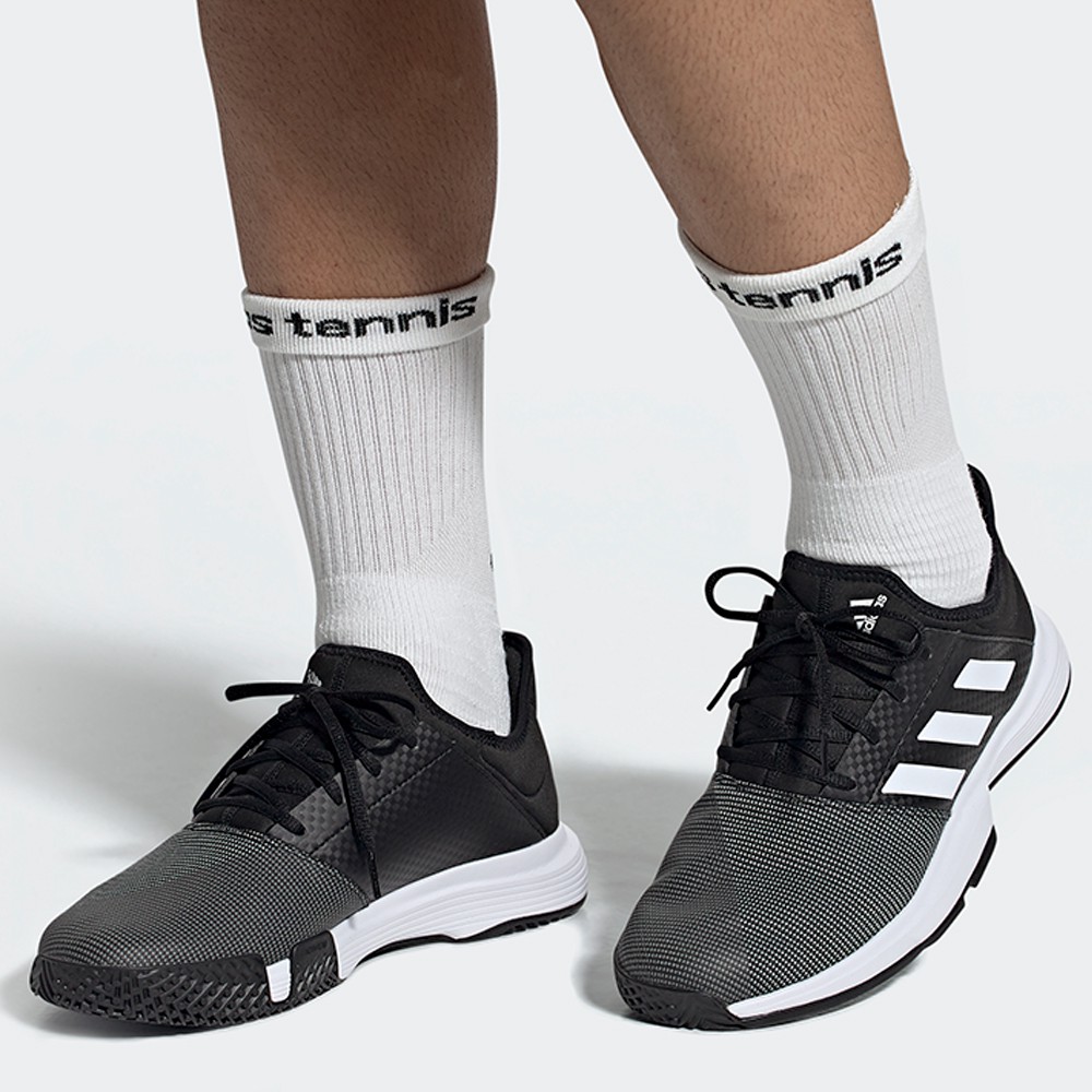 Adidas GAMECOURT 男鞋網球襪套柔軟透氣黑【運動世界】EG2009 | 蝦皮購物