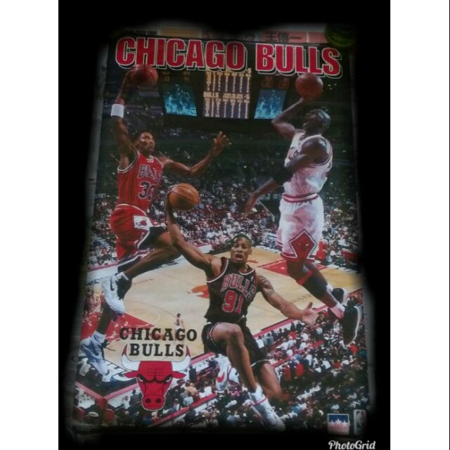 《NBA絕版海報》公牛3巨頭(Jordan,Pippen,Rodman)1996原版海報