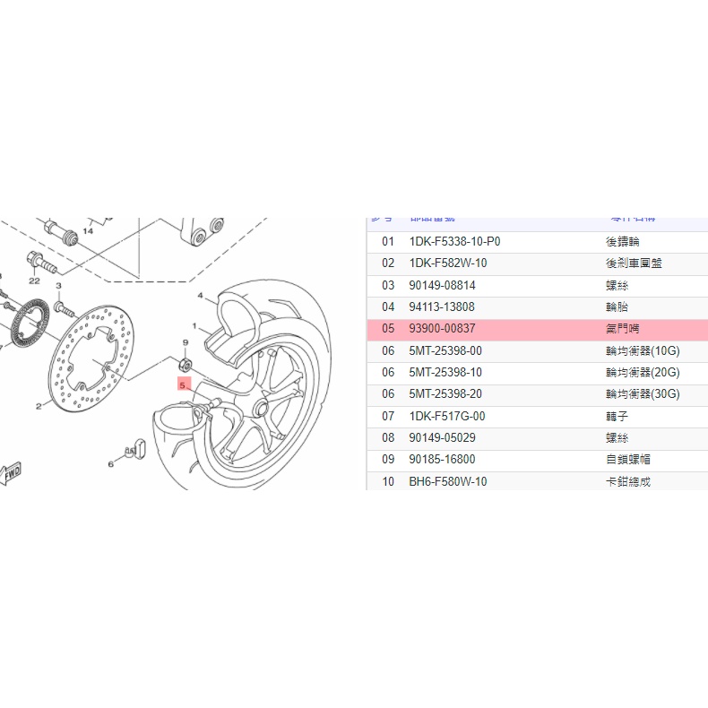 有發票《零件坊》93900-00837 氣門嘴 後輪 FORCE1 SMAX S MAX ABS 原廠公司貨 風嘴頭