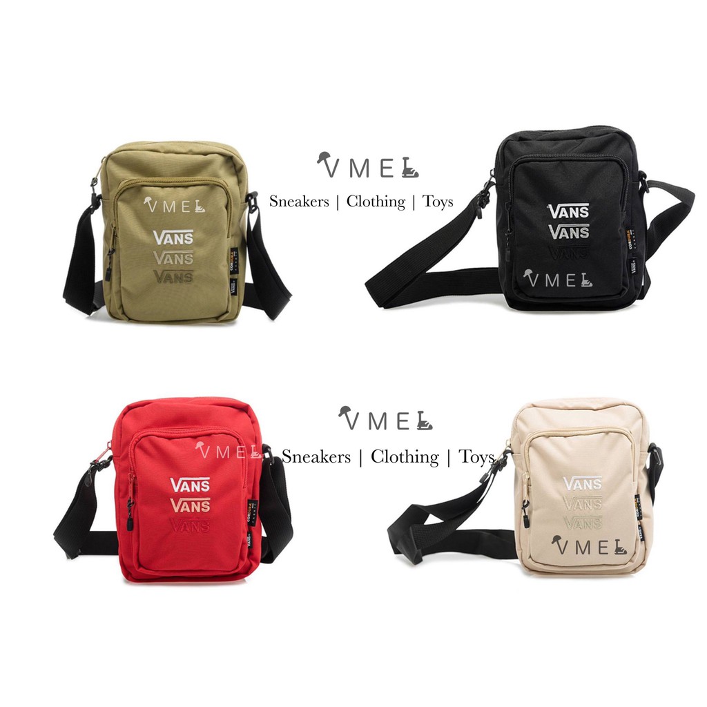 【VMEI_SHOP】Vans Logo Bag 小包 側背包 黑 紅 軍綠 奶茶 淺卡其