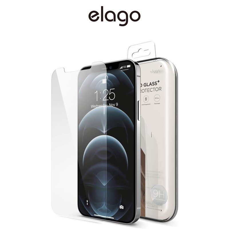 [elago] 鋼化玻璃螢幕保護膜 (適用 iPhone 12 系列)
