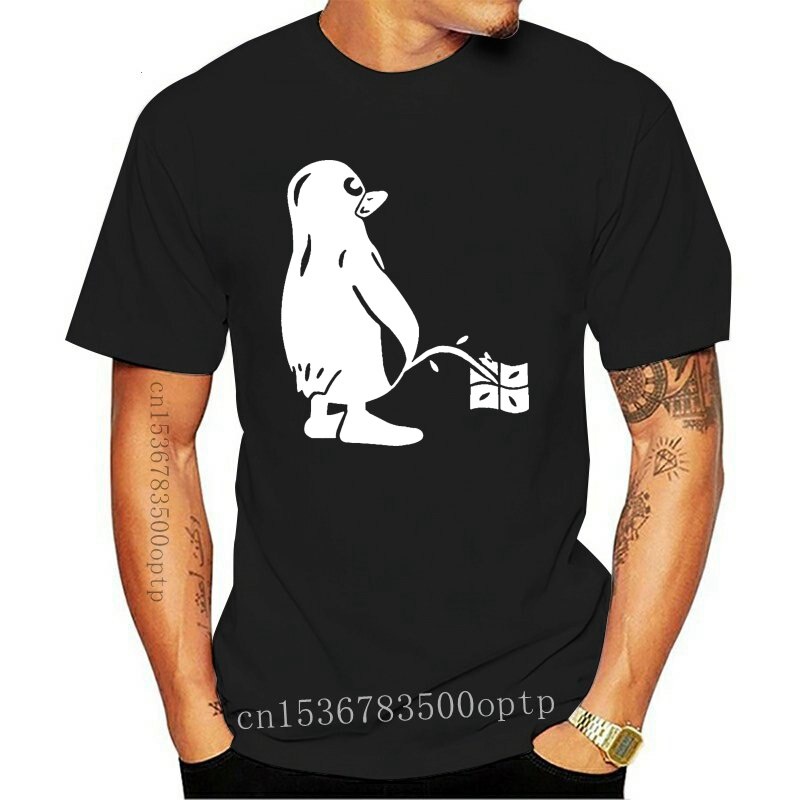 男士 T 恤 PENGUIN LINUX UBUNTU OZF T 恤棉新設計高品質 Digitol 噴墨印刷 (1)