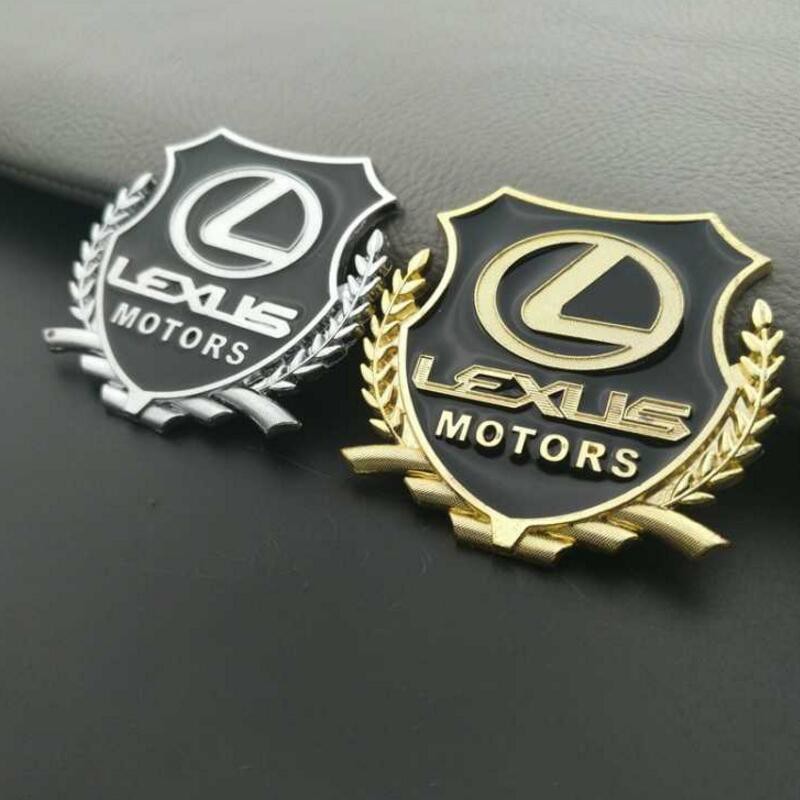 【2個價】Lexus 汽車裝飾貼 凌志車標貼 麥穗標車身貼 IS ES RX LS NX UX車窗車尾貼 改裝金屬貼
