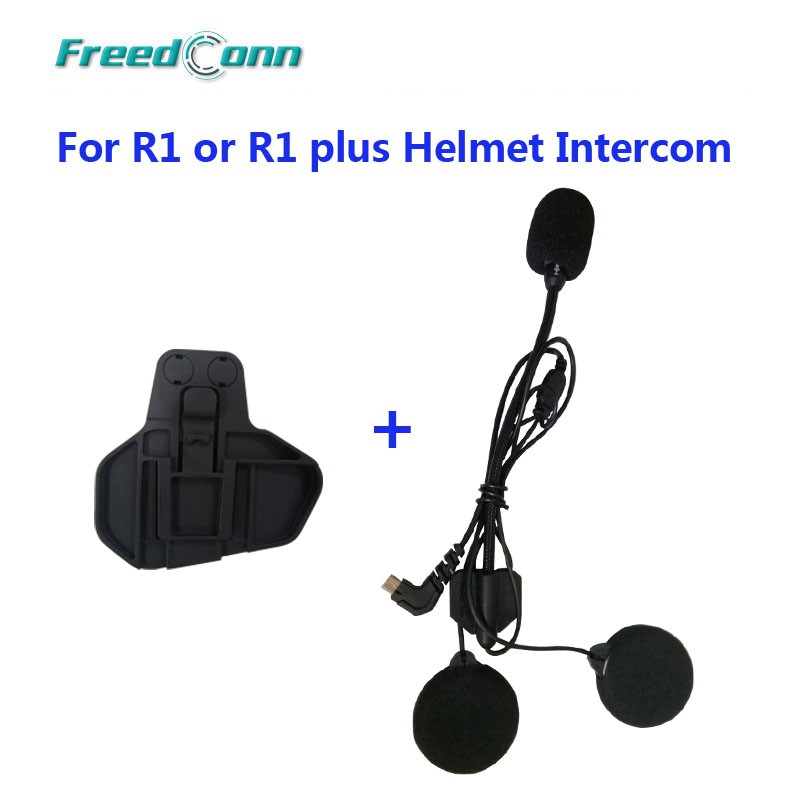 Freedconn 原裝配件硬/軟麥克風揚聲器 + 用於摩托車藍牙對講頭盔耳機 R1 或 R1 Plus/F1 Plus