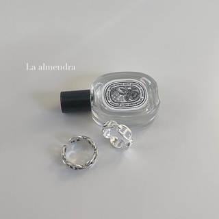 【La almendra】s925純銀 素銀/做舊重工豬鼻戒指 R01