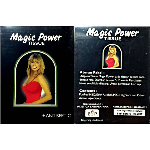 Tisu Tissue Magic Power Antiseptik untuk Pria