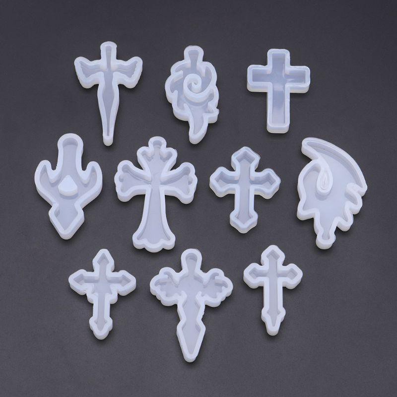時間 10pcs 套矽膠模具鏡面十字架diy 十字架飾品吊墜製作工具工藝項鍊架壁掛式 蝦皮購物