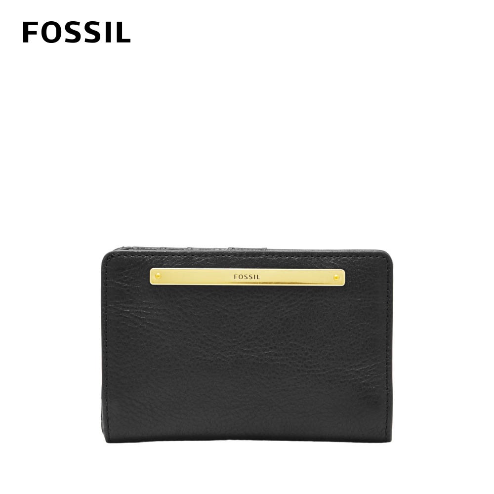FOSSIL LIZA輕巧型真皮短夾-黑色 SL7986001