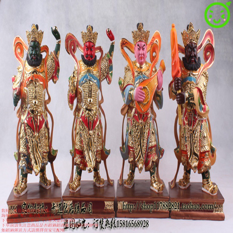 8 12寸四大天王站四大金剛道教神像樹脂佛像敦煌k金佛教護法 蝦皮購物