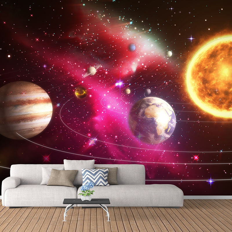 Hyi 宇宙銀河創意墻畫墻貼壁紙臥室房間星空太空科幻主題背景自粘墻紙 蝦皮購物