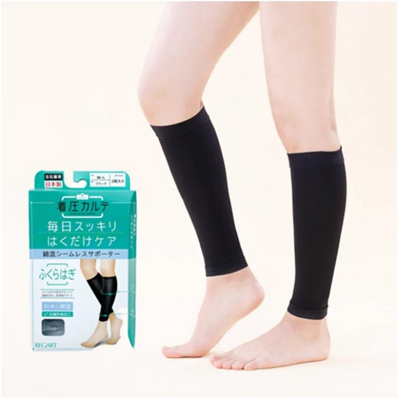 【RAY FAIR】美好生活-日本進口 REGART 抗菌除臭健康機能小腿襪套(黑色)