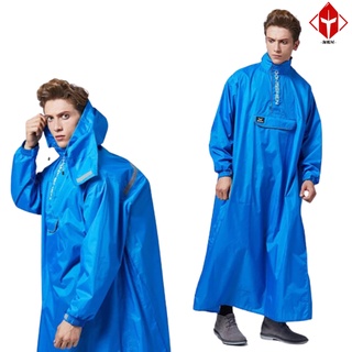 東伸 旅行者2代半開式背包雨衣 藍色 連身雨衣 套頭式 大口袋收納 輕量化 <淘帽屋>