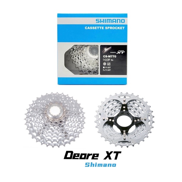 SHIMANO Deore XT CS-M770 9速 飛輪 11-32T 或 11-34T 規格