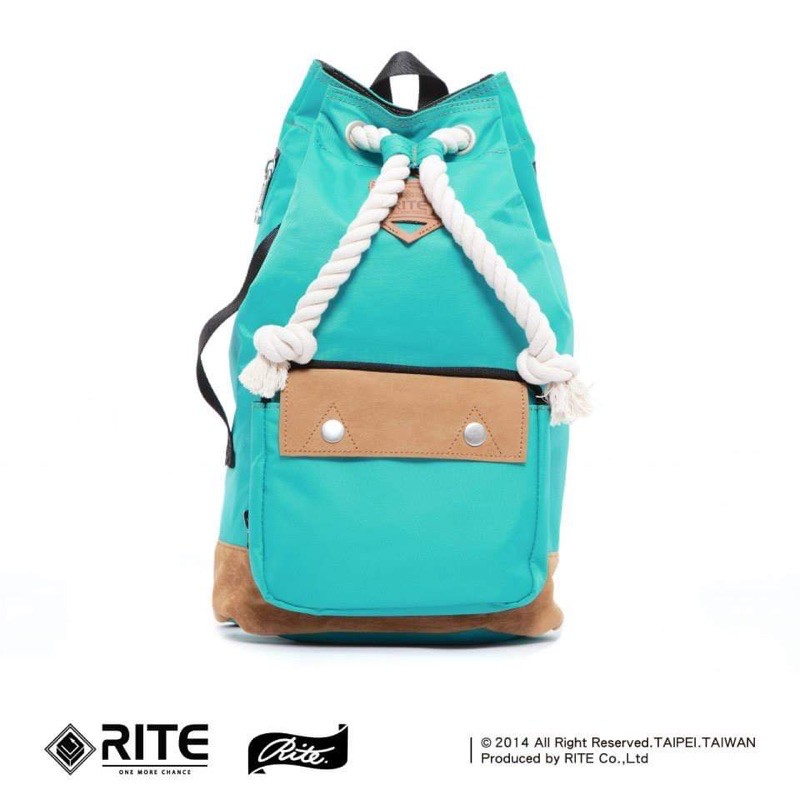 《二手》RITE多用拳擊包Boxing Bag2-湖水綠(單雙肩背雙用+前袋可變形成購物袋)