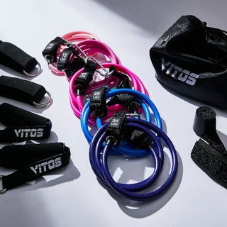 Vitos 阻力繩十一件組 健身彈力繩 含門扣 11件組 含門擋 拉力帶 彈力帶 阻力帶 阻力繩 健身 重訓 訓練