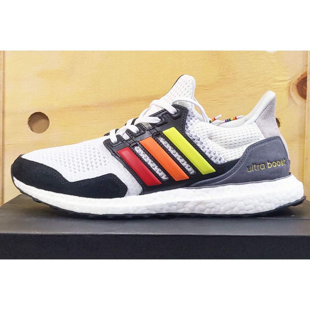 Adidas Ultra Boost S&amp;L Pride 彩虹白 慢跑鞋 FY5347 US8.5(26.5cm)