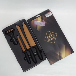［現貨］MAMACOOK 黃金刀具組 三刀一刨四件組 420不鏽鋼 mama cook 廚師刀 麵包刀 萬用刀 刨刀