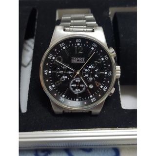 Esprit 三眼 日期顯示 金屬錶帶 手錶 日本機芯 非機械錶
