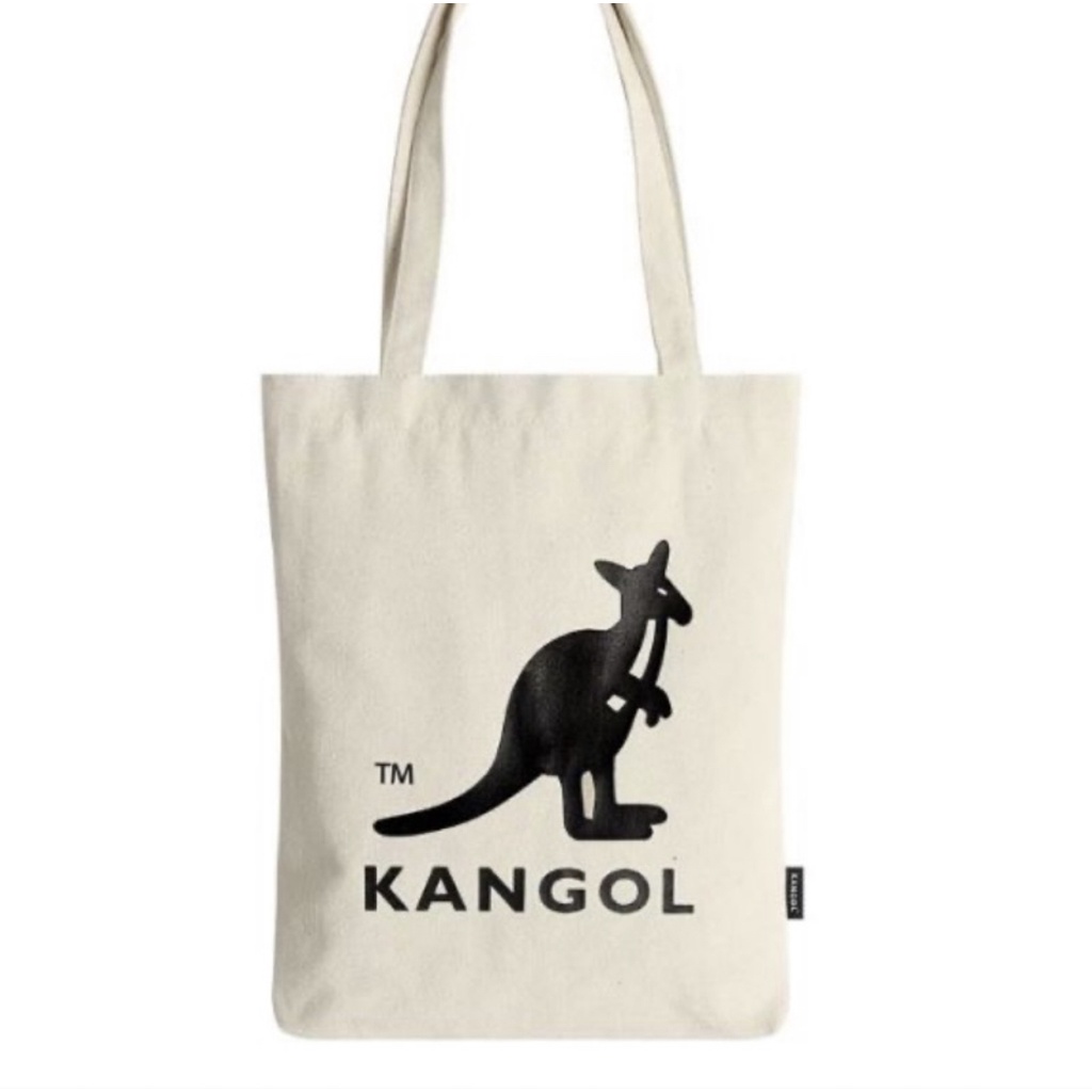 「OMG」9.5成新 正品 Kangol 英國 米白 袋鼠 帆布袋 包 可肩背 大容量 潮牌 非 托特包 後背包 手提包