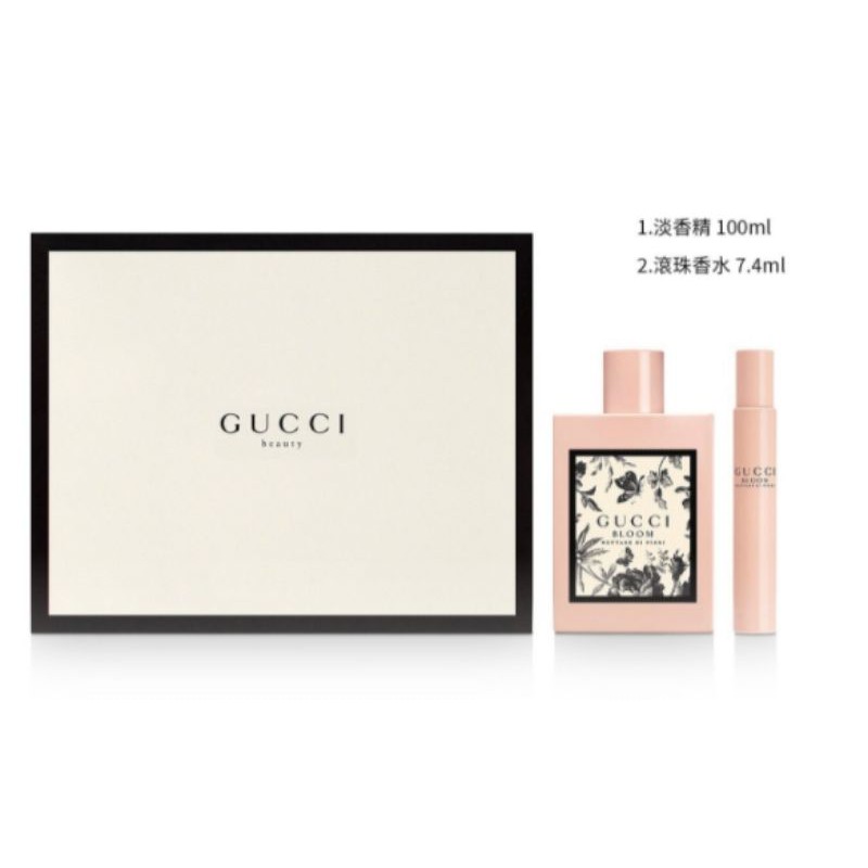 Gucci 黑色繁花 (花悅蜜意濃郁) 禮盒 100ml+7.4ml滾珠瓶