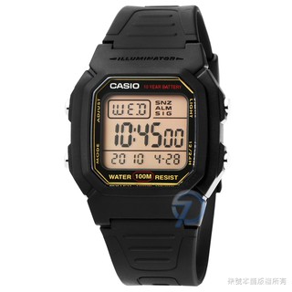 【CASIO】卡西歐鬧鈴多時區電子錶-黑 / W-800HG-9A (原廠公司貨全配盒裝)