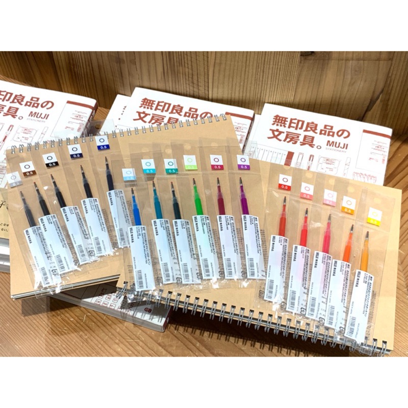 現貨 自由換芯 按壓 筆芯 MUJI 無印良品 0.5 滑順按壓 按壓筆 膠墨 膠墨筆 中性筆 水性筆 筆 無印 全新品