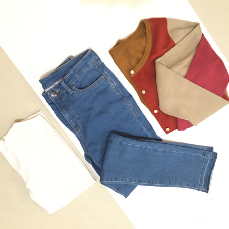 日本代購 Lowrys farm修身牛仔褲 二手
