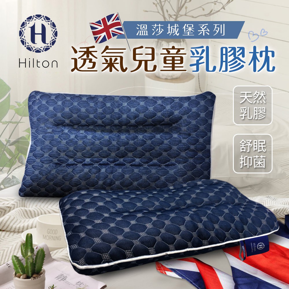 【Hilton 希爾頓】溫莎城堡系列5D透氣兒童乳膠枕(B0952-D)